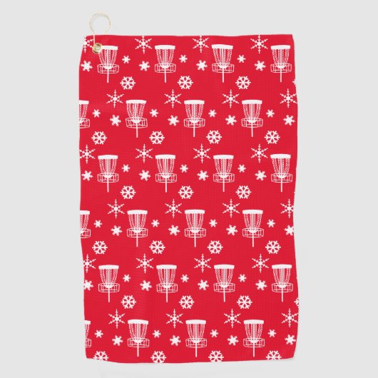 Serviette de golf Holiday Disk - Rouge & Blanc (Devant)
