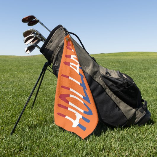 Serviette De Golf Hollande superposée sur Pays-Bas Flag ou gtcnt (Vert)