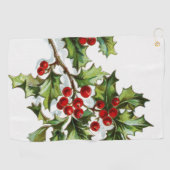 Serviette De Golf HollyBerries 001 (Horizontal)