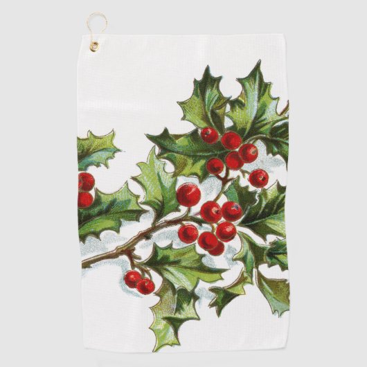 Serviette De Golf HollyBerries 001 (Devant)