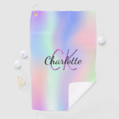 Serviette De Golf Hologramme rose violet (En situation)