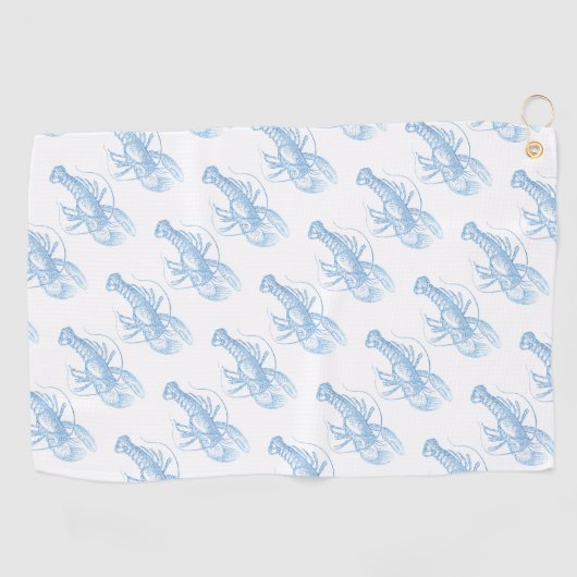Serviette De Golf Homard bleu (Horizontal)