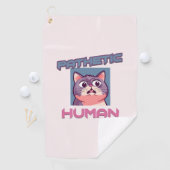 Serviette De Golf Homme pathétique - Drôle conception de chat (En situation)