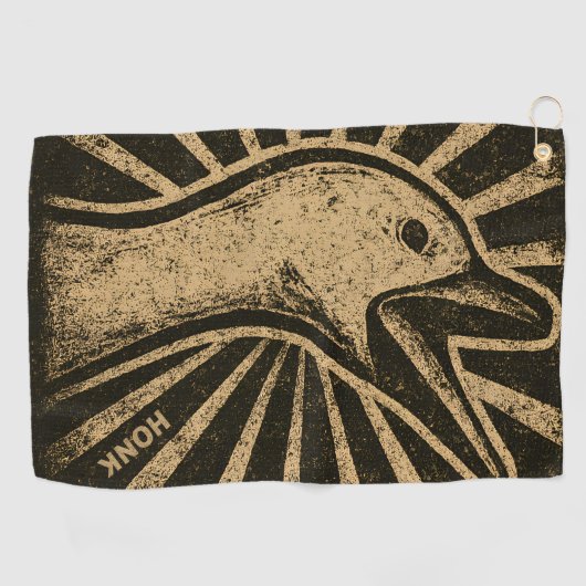 Serviette De Golf Honk Goose Funny Duck Chicken Mème (Horizontal)
