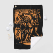 Serviette De Golf Horreurs sans fin des mineurs morts pour Halloween (En situation)
