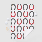 Serviette De Golf Horseshoe Good Luck Horseshoe (En situation)
