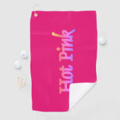 Serviette de golf Hot Pink (En situation)