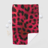 Serviette De Golf Hot Pink Leopard Print Faux (En situation)