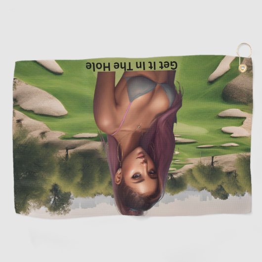 Serviette De Golf Hottie sur le cours (Horizontal)