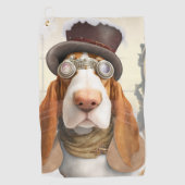 Serviette De Golf Hound Steampunk Basset (Devant)