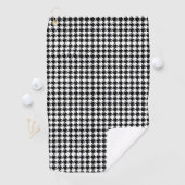 Serviette De Golf Houndstooth BW Rpt Motif (En situation)