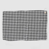 Serviette De Golf Houndstooth BW Rpt Motif (Horizontal)