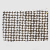 Serviette De Golf Houndstooth de Brown Combination par Shirley Taylo (Horizontal)
