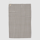 Serviette De Golf Houndstooth de Brown Combination par Shirley Taylo (Devant)