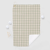 Serviette De Golf Houndstooth Green+Cream Motif (En situation)