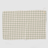 Serviette De Golf Houndstooth Green+Cream Motif (Horizontal)