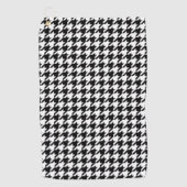Serviette De Golf Houndstooth noir et blanc (Devant)