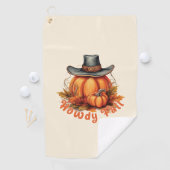 Serviette De Golf Howdy Fall - Vibes d'automne rustiques (En situation)