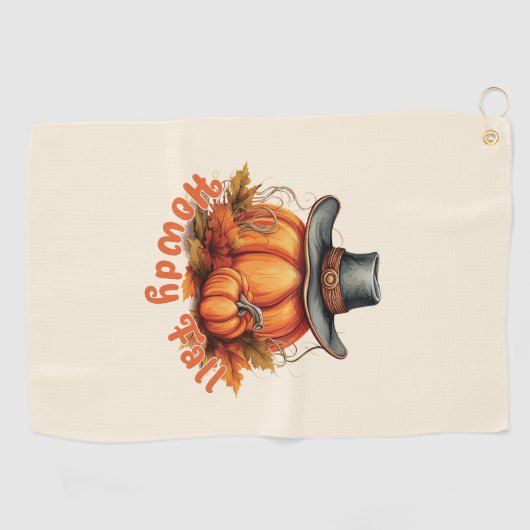 Serviette De Golf Howdy Fall - Vibes d'automne rustiques (Horizontal)