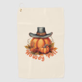 Serviette De Golf Howdy Fall - Vibes d'automne rustiques (Devant)