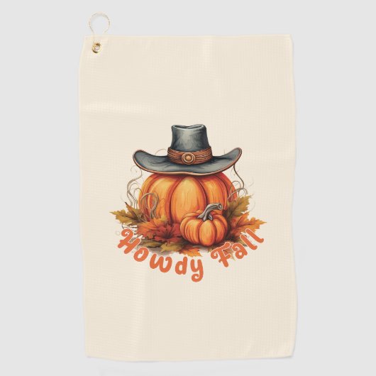 Serviette De Golf Howdy Fall - Vibes d'automne rustiques (Devant)