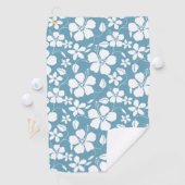SERVIETTE DE GOLF HULA HAÏIENNE (HIBISCUS) ESCLAT BLEU (En situation)
