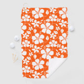 SERVIETTE DE GOLF HULA HAÏIENNE (HIBISCUS) ORANGE (En situation)