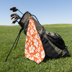 SERVIETTE DE GOLF HULA HAÏIENNE (HIBISCUS) ORANGE