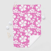 SERVIETTE DE GOLF HULA HAÏIENNE (HIBISCUS) ROSE (En situation)