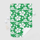 SERVIETTE DE GOLF HULA HAÏIENNE (HIBISCUS) VERT (En situation)