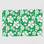 SERVIETTE DE GOLF HULA HAÏIENNE (HIBISCUS) VERT (Horizontal)