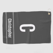 Serviette De Golf Humble, Basic Editable Name Golf Towne (Horizontal)
