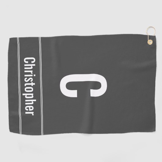 Serviette De Golf Humble, Basic Editable Name Golf Towne (Horizontal)