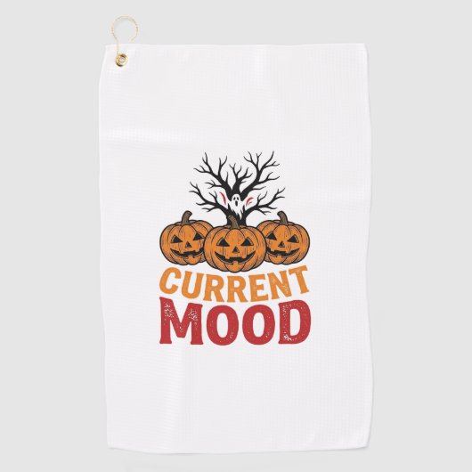 Serviette De Golf Humeur actuelle Halloween Citrouille Conception de (Devant)