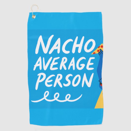 Serviette De Golf Humorous "Nacho Average Person" Food Pun (Devant)