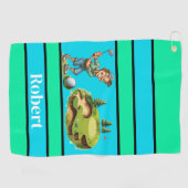 Serviette De Golf Humour De Golf En Design (Horizontal)