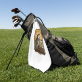 Serviette De Golf Humour Jésus Escaliers Flous Test Captcha Sécurité (Vert)