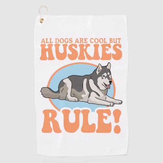 Serviette De Golf Husky Dog Owner Huskies (Devant)