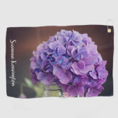 Serviette De Golf Hydrangée violette dans Mason Jar Nature Photo (Horizontal)