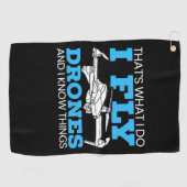 Serviette De Golf I Fly drones (Horizontal)