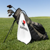 Serviette De Golf I Heart Aardvarks (Vert)