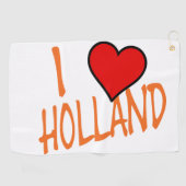 Serviette De Golf I Heart Holland ou sur poids gtcnt (Horizontal)