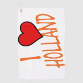 Serviette De Golf I Heart Holland ou sur poids gtcnt (Devant)