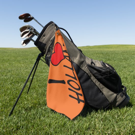 Serviette De Golf I Heart Holland retour on or gtcnt (Vert)
