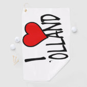 Serviette De Golf I Heart Holland retour sur poids gtcnt (En situation)