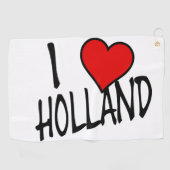 Serviette De Golf I Heart Holland retour sur poids gtcnt (Horizontal)