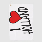 Serviette De Golf I Heart Holland retour sur poids gtcnt (Devant)