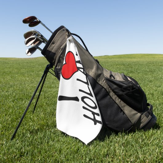 Serviette De Golf I Heart Holland retour sur poids gtcnt (Vert)