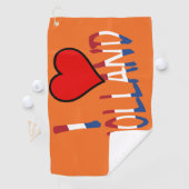 Serviette De Golf I Heart Holland superpose ou gtcnt (En situation)