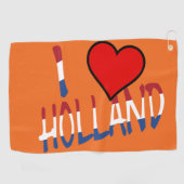 Serviette De Golf I Heart Holland superpose ou gtcnt (Horizontal)